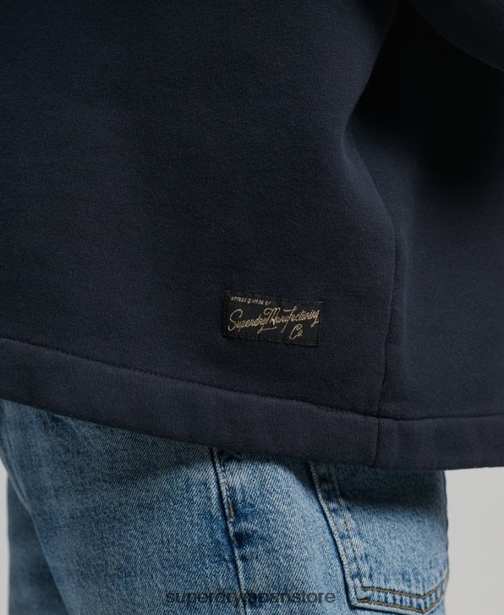 ヴィンテージロゴボックスフィットパーカー 女性 Superdry 衣類 海軍 2J62PZ5864
