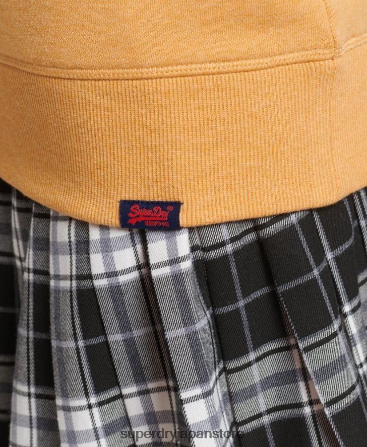 オーガニックコットン エッセンシャル ロゴ クルー スウェットシャツ 女性 Superdry 衣類 黄色 2J62PZ5865