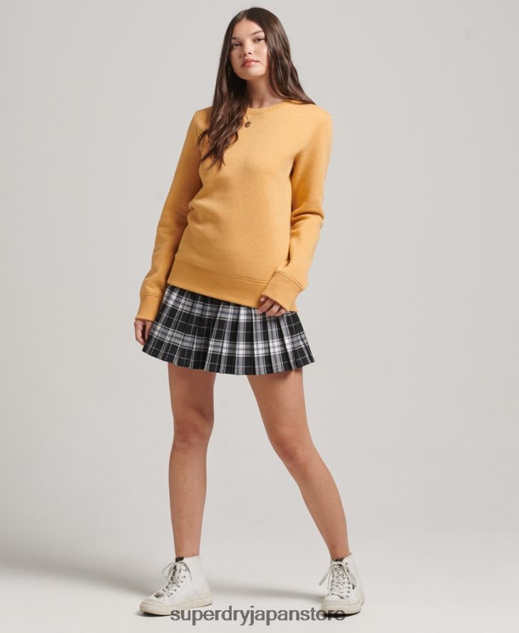 オーガニックコットン エッセンシャル ロゴ クルー スウェットシャツ 女性 Superdry 衣類 黄色 2J62PZ5865