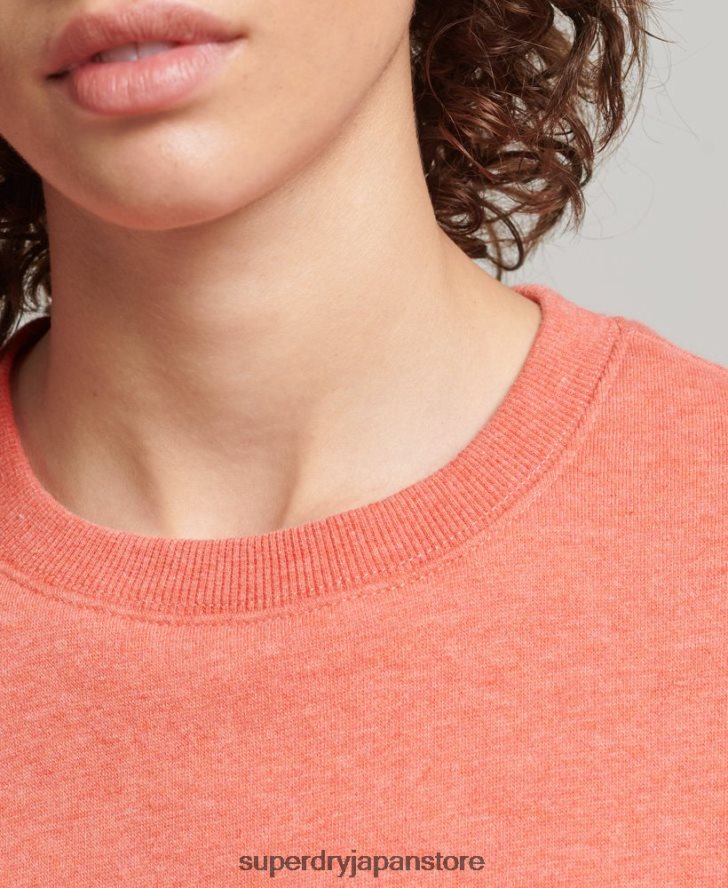 オーガニックコットン エッセンシャル ロゴ クルー スウェットシャツ 女性 Superdry 衣類 コーラル 2J62PZ5866