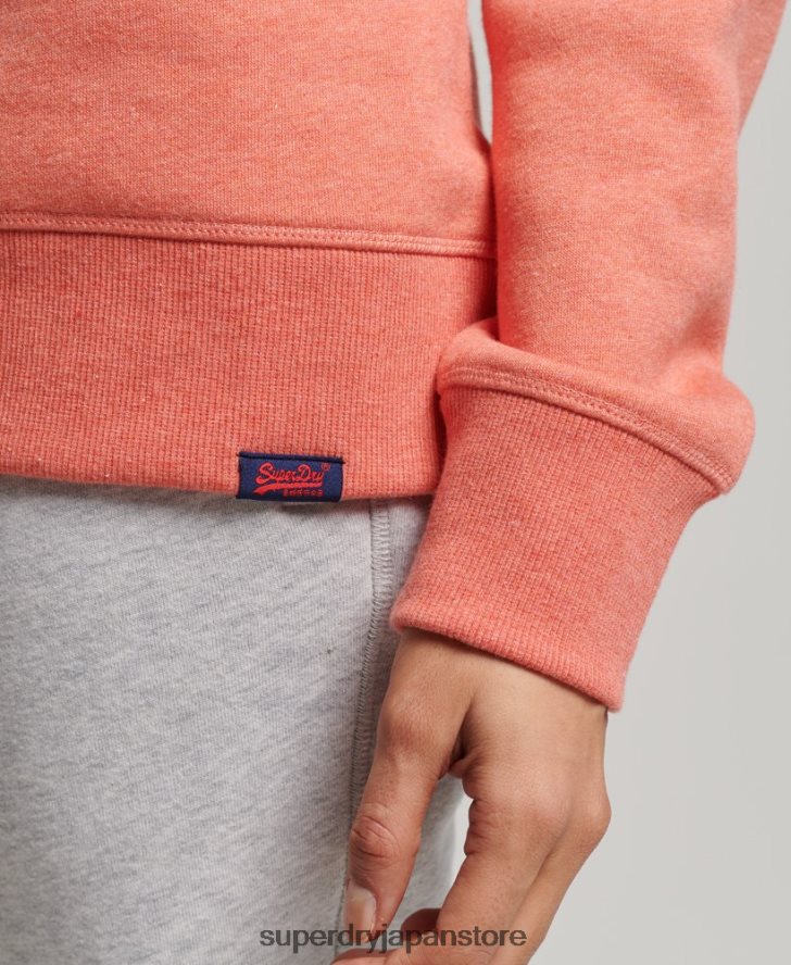 オーガニックコットン ヴィンテージ クルースウェットシャツ 女性 Superdry 衣類 コーラル 2J62PZ5868