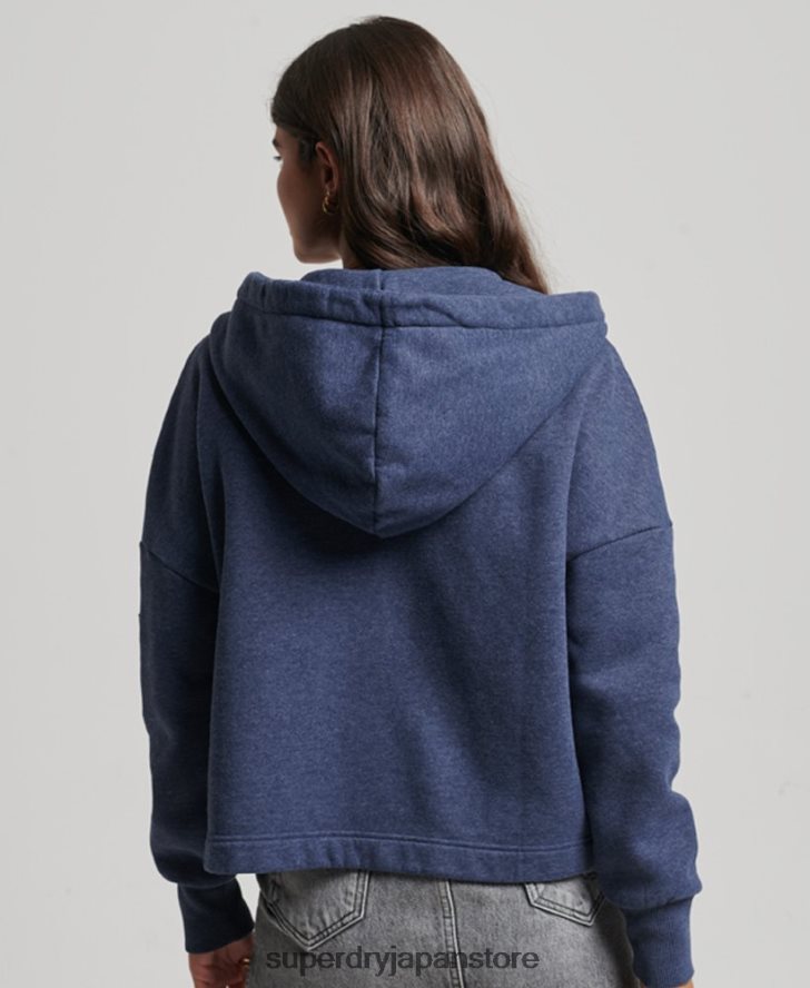 ヴィンテージカレッジジップパーカー 女性 Superdry 衣類 海軍 2J62PZ5869