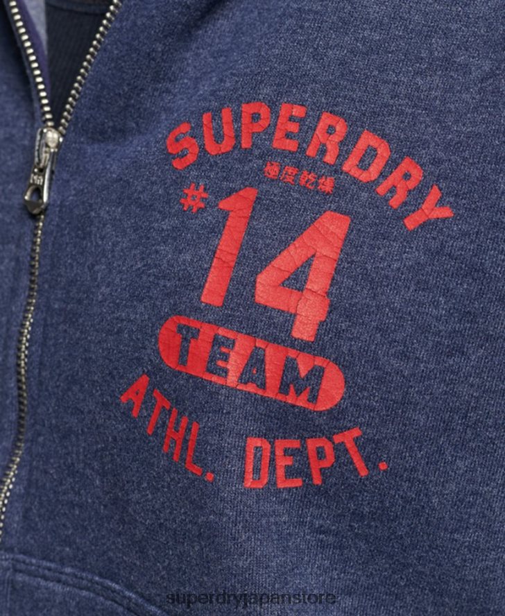 ヴィンテージカレッジジップパーカー 女性 Superdry 衣類 海軍 2J62PZ5869