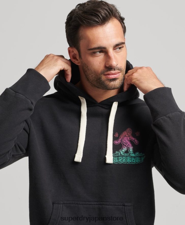 イントゥ・ザ・ウッズ グラフィック パーカー 男性 Superdry 衣類 濃い灰色 2J62PZ586