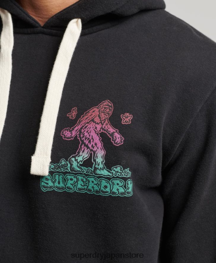 イントゥ・ザ・ウッズ グラフィック パーカー 男性 Superdry 衣類 濃い灰色 2J62PZ586