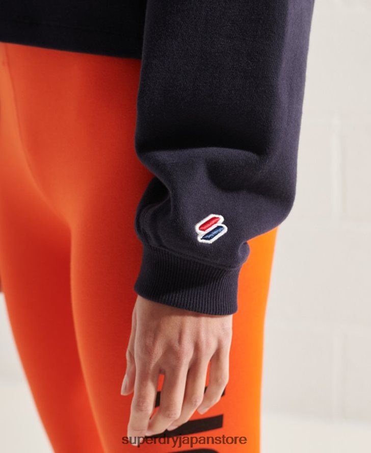 代表アーチ バットウィング スウェットシャツ 女性 Superdry 衣類 海軍 2J62PZ5873