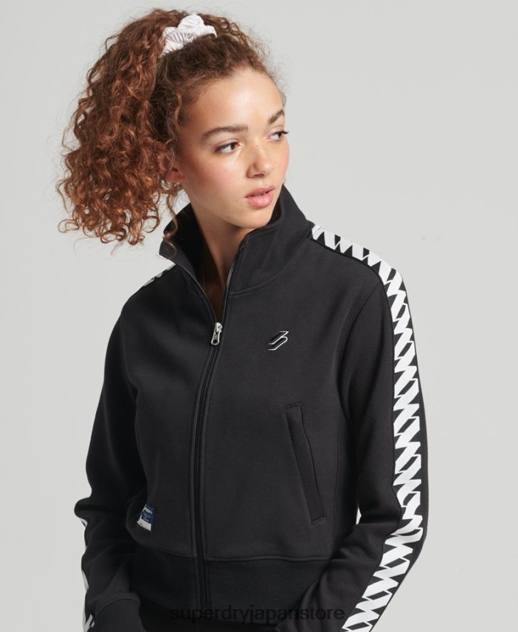 コードテープトラックトップ 女性 Superdry 衣類 黒 2J62PZ5878