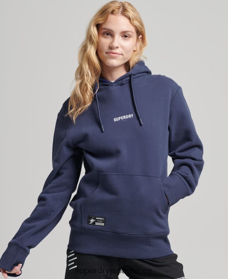 マイクロロゴパーカー 女性 Superdry 衣類 海軍 2J62PZ5885