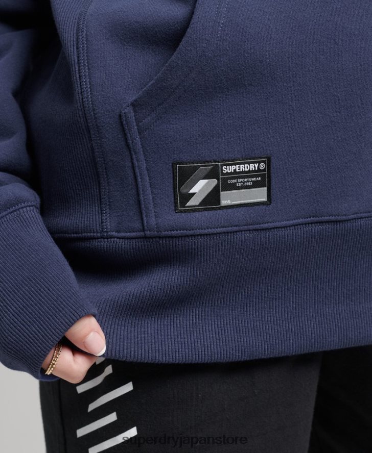 マイクロロゴパーカー 女性 Superdry 衣類 海軍 2J62PZ5885