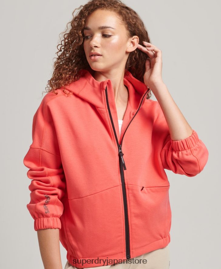 コードテックジップパーカー 女性 Superdry 衣類 コーラル 2J62PZ5888