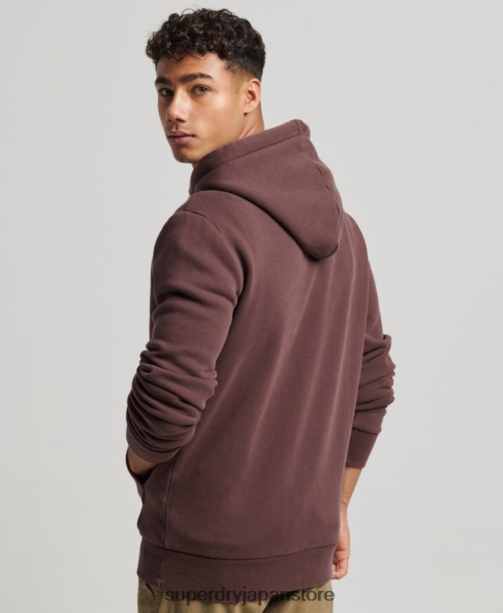 ヴィンテージロゴネオンパーカー 男性 Superdry 衣類 茶色 2J62PZ588