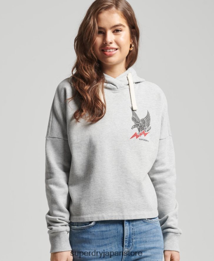 ヴィンテージサーフランチェロパーカー 女性 Superdry 衣類 ライトグレー 2J62PZ5890