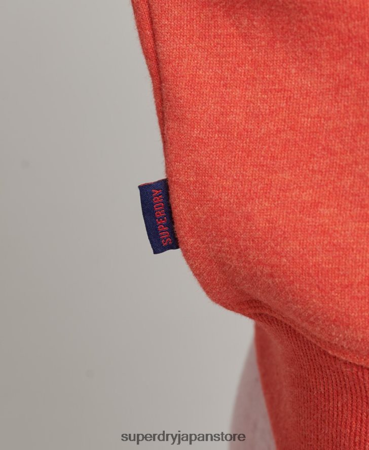 オーガニックコットン ヴィンテージロゴ ヘンリースウェットシャツ 女性 Superdry 衣類 オレンジ 2J62PZ5891