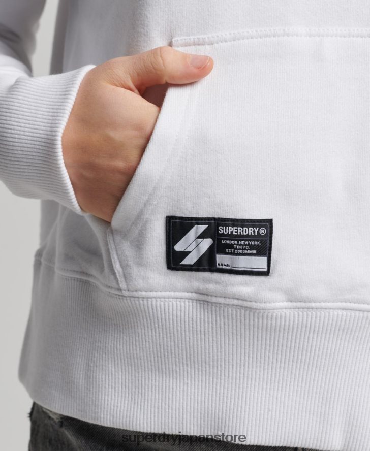 インディペンデントロゴフォイルクロップパーカー 女性 Superdry 衣類 白 2J62PZ5894