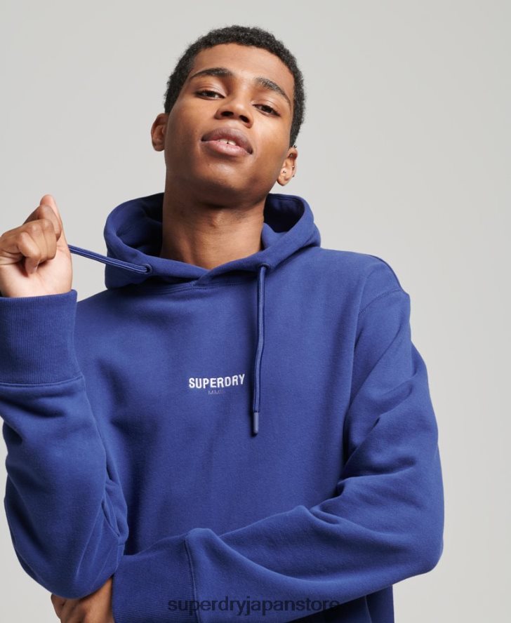 マイクロロゴパーカー 男性 Superdry 衣類 海軍 2J62PZ5897