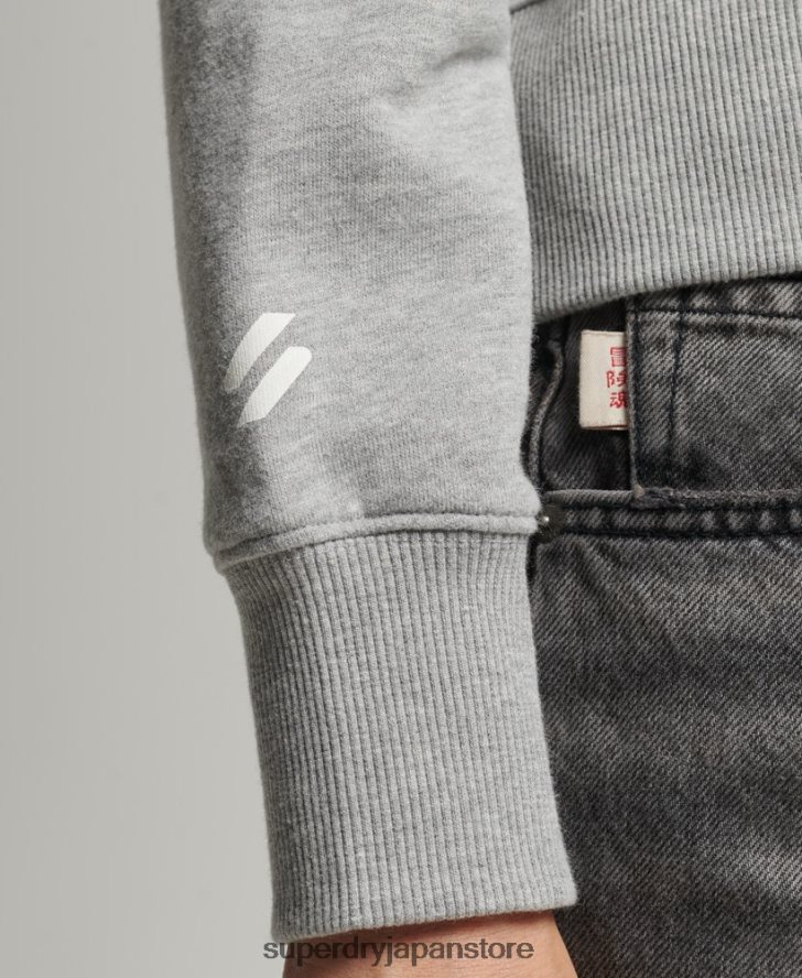 スポーツクロップボックスパーカー 女性 Superdry 衣類 グレー 2J62PZ5898