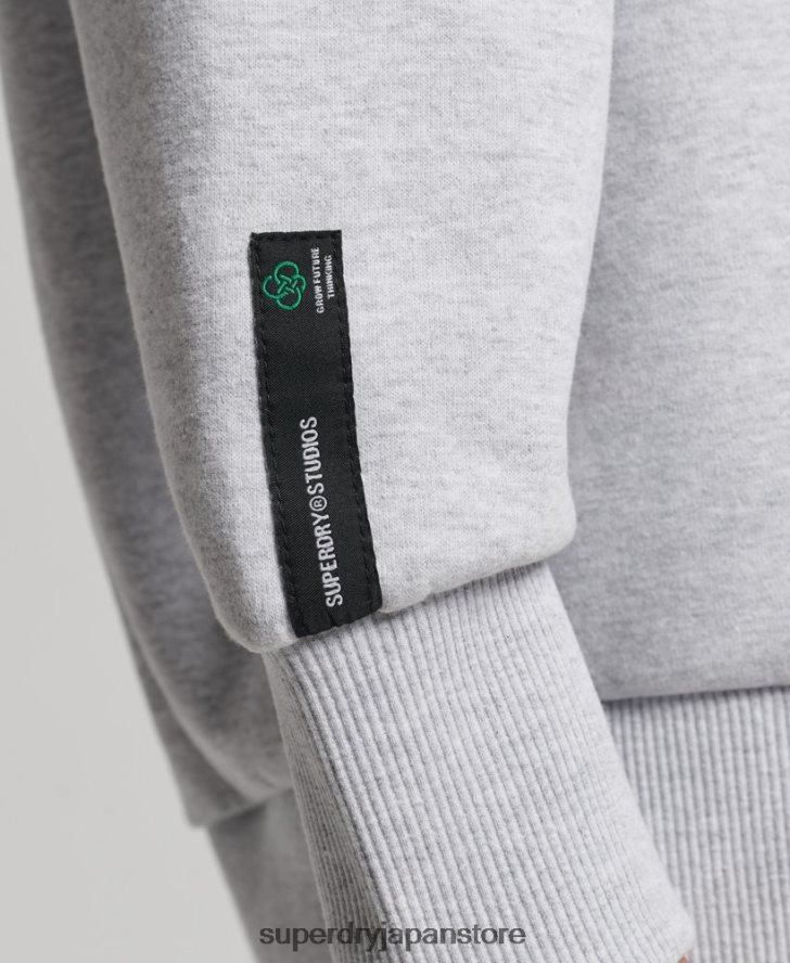 リサイクルマイクロトップクルースウェットシャツ 女性 Superdry 衣類 ライトグレー 2J62PZ5901
