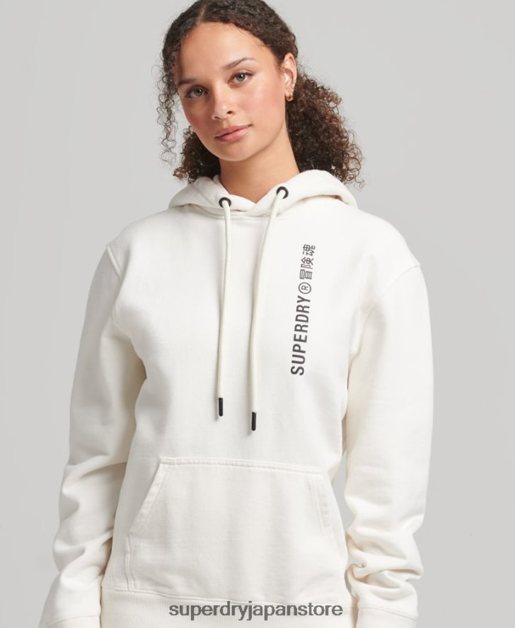 コードリニアルーズパーカー 女性 Superdry 衣類 白 2J62PZ5904