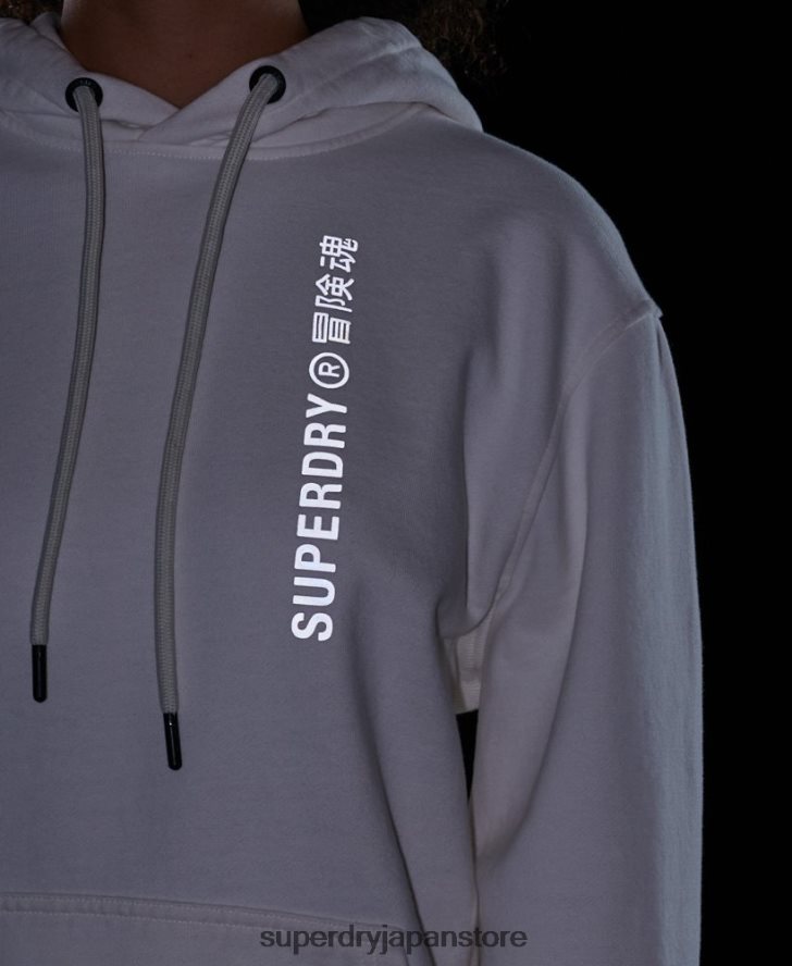 コードリニアルーズパーカー 女性 Superdry 衣類 白 2J62PZ5904
