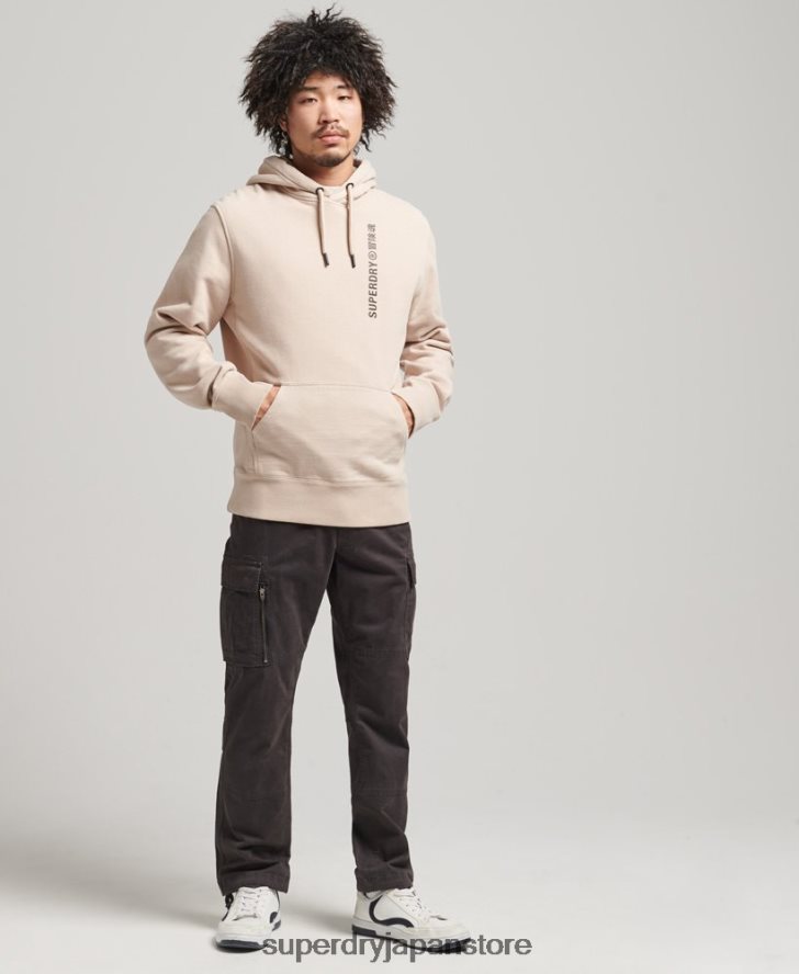 コードリニアルーズオーバーヘッドパーカー 男性 Superdry 衣類 ベージュ 2J62PZ5908