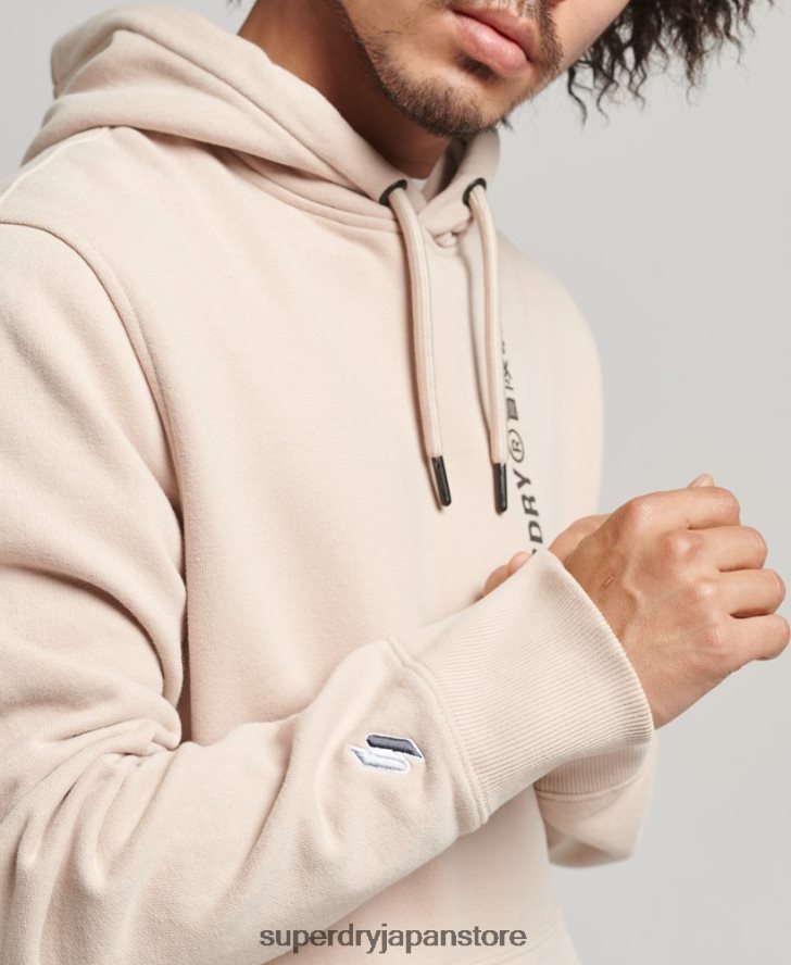 コードリニアルーズオーバーヘッドパーカー 男性 Superdry 衣類 ベージュ 2J62PZ5908