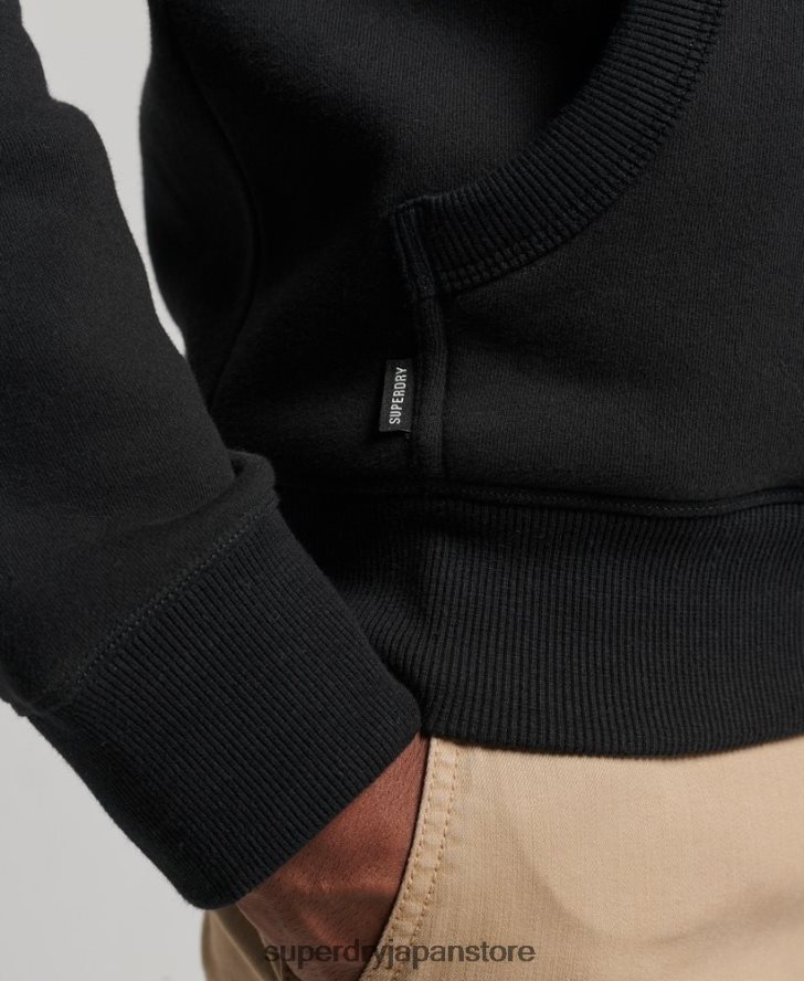 オーガニックコットン エッセンシャル ロゴ パーカー 男性 Superdry 衣類 黒 2J62PZ590