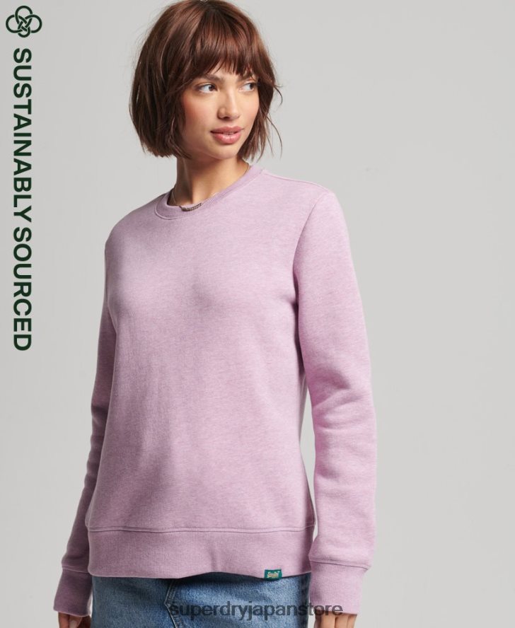 オーガニックコットン ヴィンテージ クルースウェットシャツ 女性 Superdry 衣類 紫 2J62PZ5912