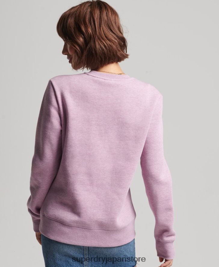 オーガニックコットン ヴィンテージ クルースウェットシャツ 女性 Superdry 衣類 紫 2J62PZ5912