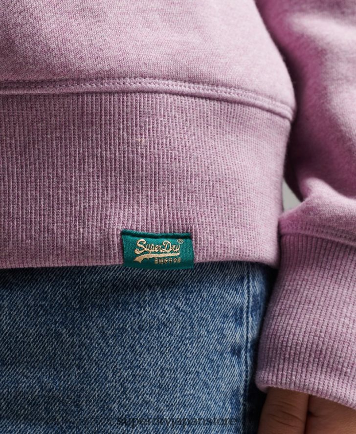 オーガニックコットン ヴィンテージ クルースウェットシャツ 女性 Superdry 衣類 紫 2J62PZ5912