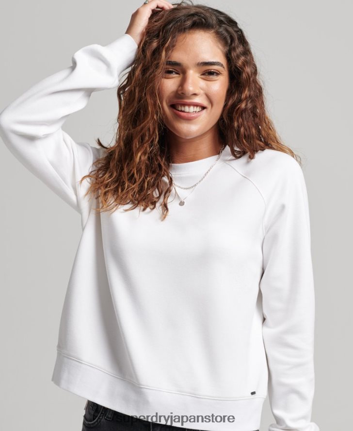 モーダルクルースウェットシャツ 女性 Superdry 衣類 白 2J62PZ5915