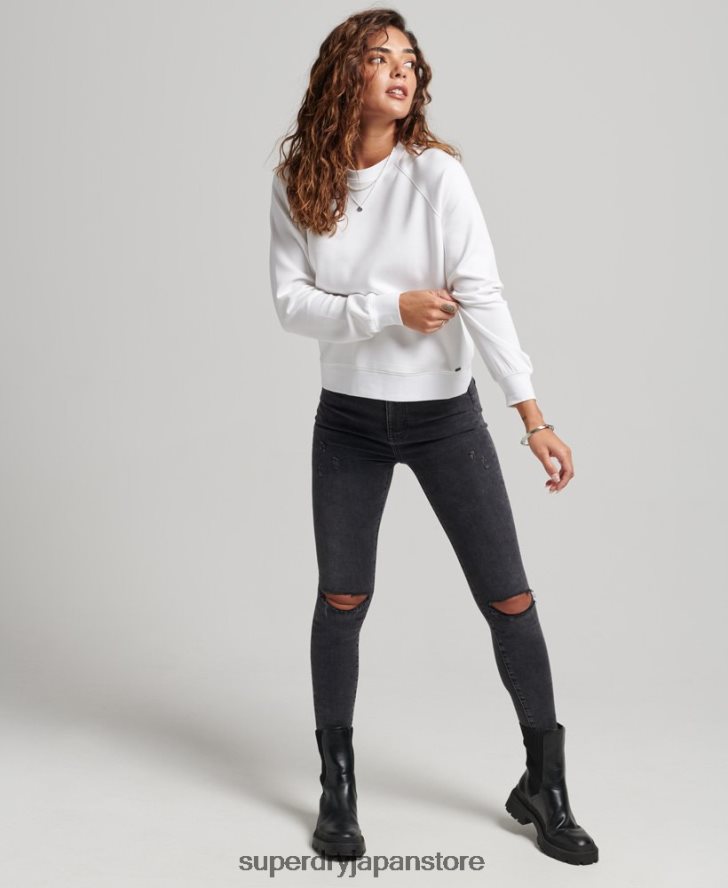 モーダルクルースウェットシャツ 女性 Superdry 衣類 白 2J62PZ5915