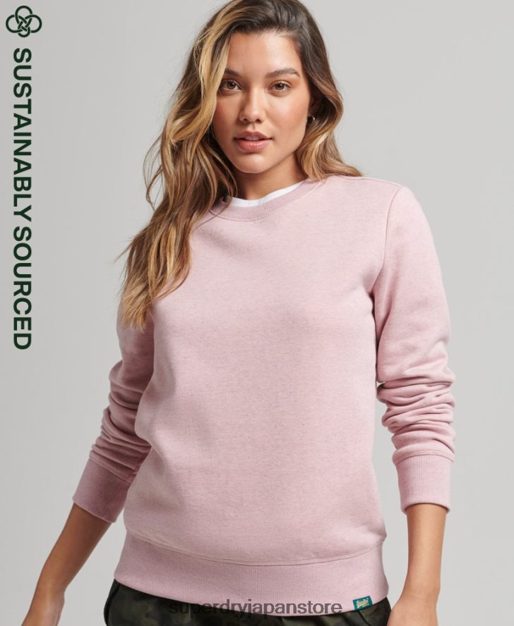 オーガニックコットン エッセンシャル ロゴ クルー スウェットシャツ 女性 Superdry 衣類 ピンク 2J62PZ5916
