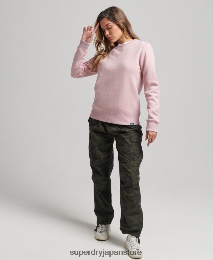 オーガニックコットン エッセンシャル ロゴ クルー スウェットシャツ 女性 Superdry 衣類 ピンク 2J62PZ5916