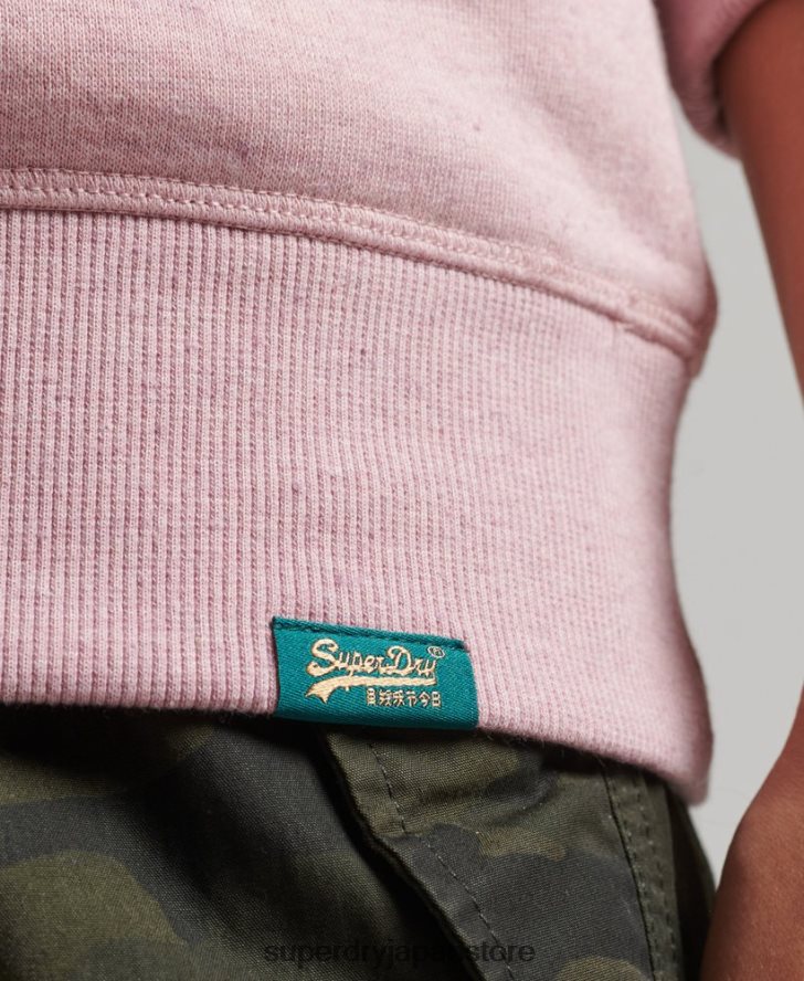 オーガニックコットン エッセンシャル ロゴ クルー スウェットシャツ 女性 Superdry 衣類 ピンク 2J62PZ5916