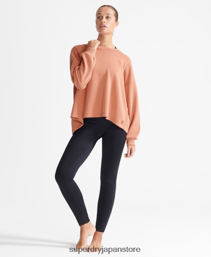 フレックスリラックスクルースウェットシャツ 女性 Superdry 衣類 茶色 2J62PZ5918