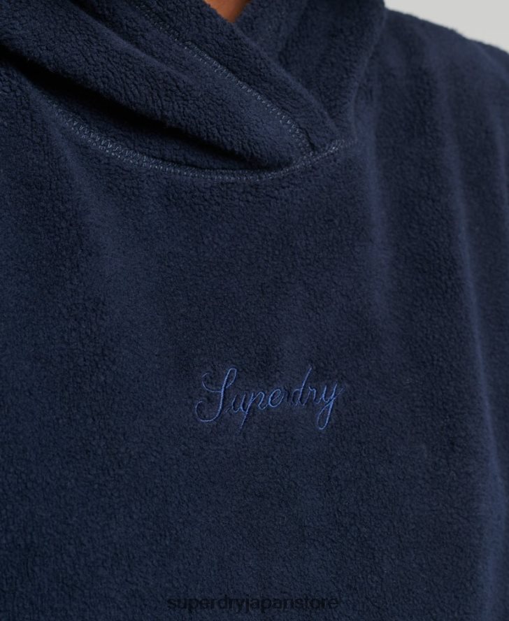 グラフィック フリース オーバーサイズ パーカー 女性 Superdry 衣類 海軍 2J62PZ5920