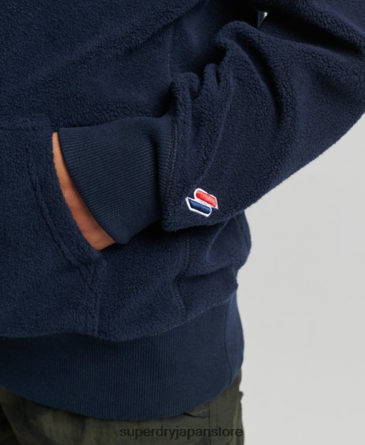 グラフィック フリース オーバーサイズ パーカー 女性 Superdry 衣類 海軍 2J62PZ5920