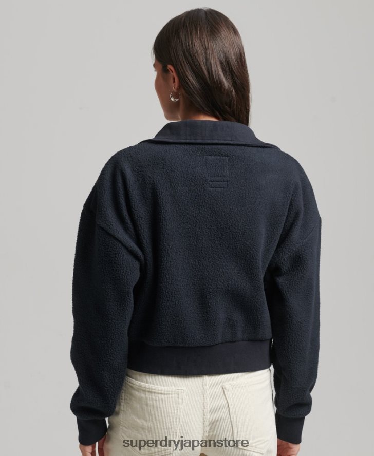 ヴィンテージシェブロンポーラーフリーストップ 女性 Superdry 衣類 海軍 2J62PZ5927