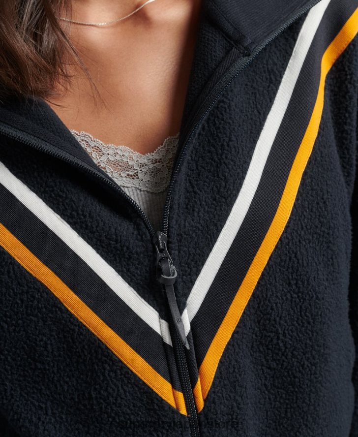 ヴィンテージシェブロンポーラーフリーストップ 女性 Superdry 衣類 海軍 2J62PZ5927