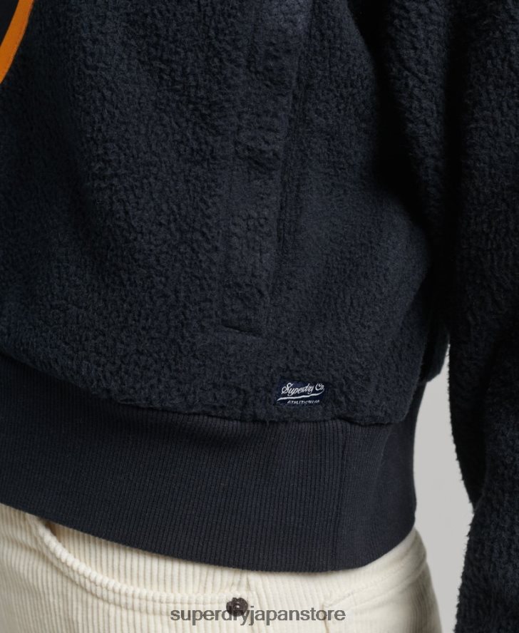 ヴィンテージシェブロンポーラーフリーストップ 女性 Superdry 衣類 海軍 2J62PZ5927