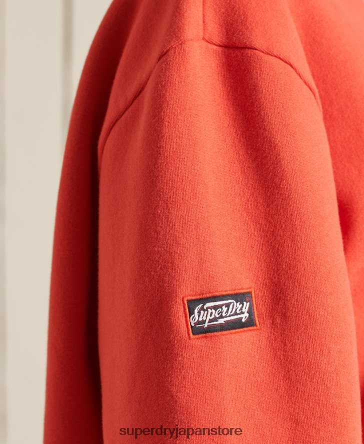 オーバーサイズ クロスライン クルー スウェットシャツ 女性 Superdry 衣類 赤 2J62PZ5928