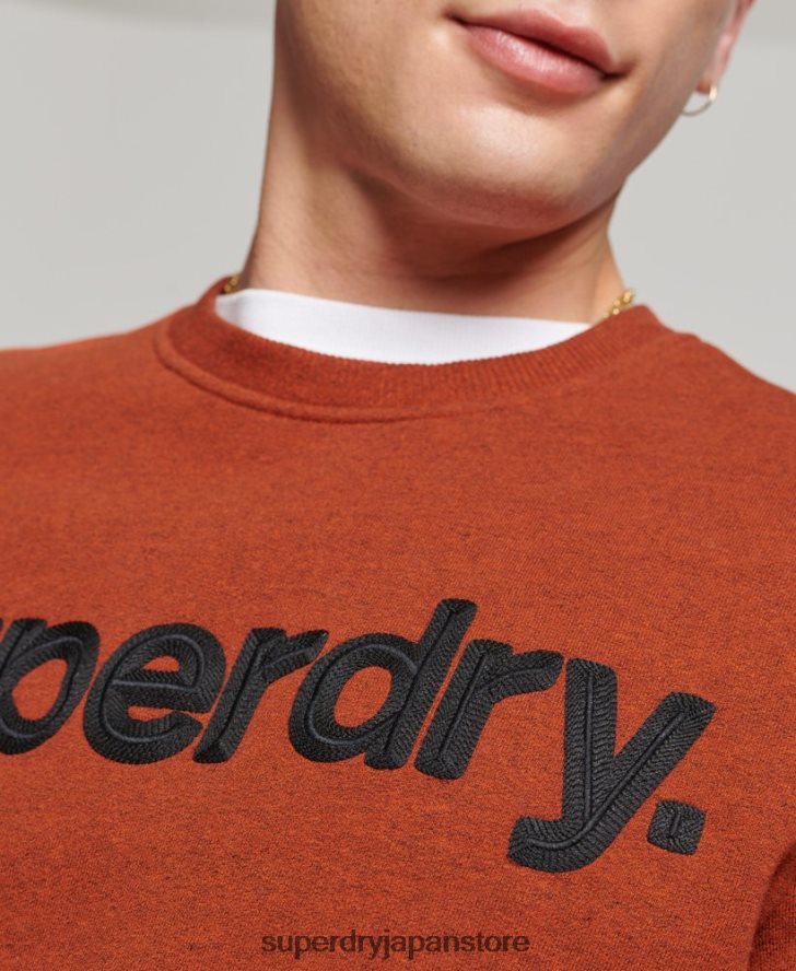 コアロゴクラシッククルースウェットシャツ 男性 Superdry 衣類 オレンジ 2J62PZ592