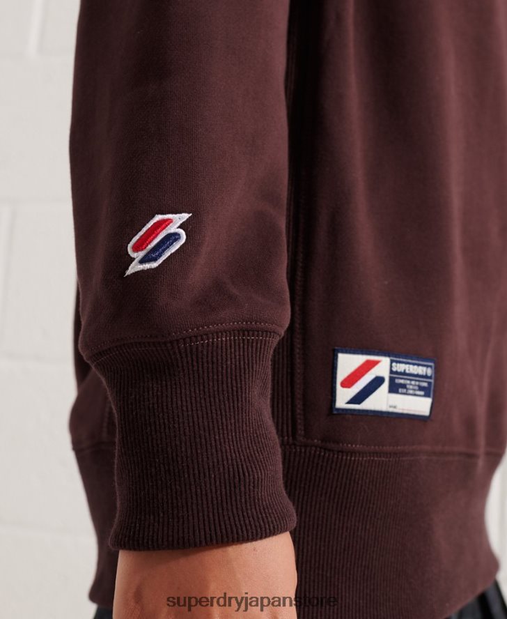 バーシティ アーチ ルーズ クルー スウェットシャツ 女性 Superdry 衣類 赤 2J62PZ5935