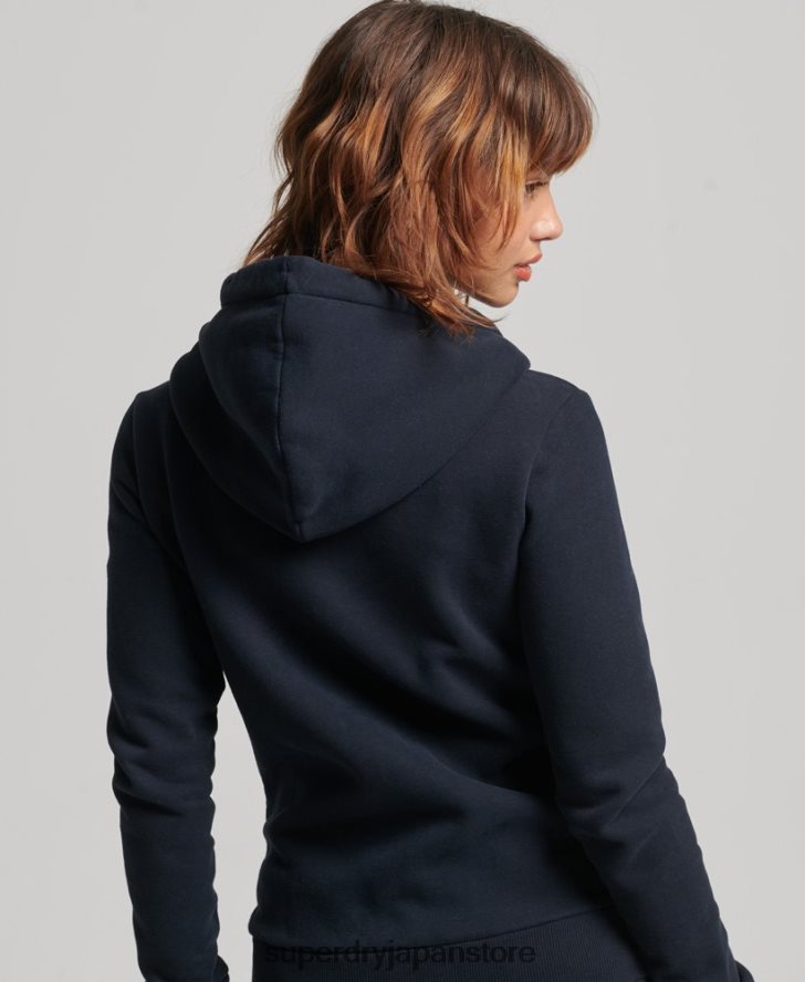 ヴィンテージクーパーノスタルジックジップパーカー 女性 Superdry 衣類 海軍 2J62PZ5936