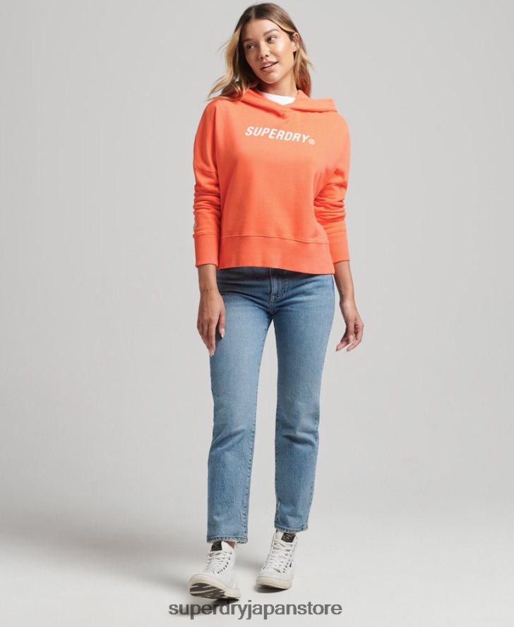 コードコアスポーツクロップボックスパーカー 女性 Superdry 衣類 ピンク 2J62PZ5937