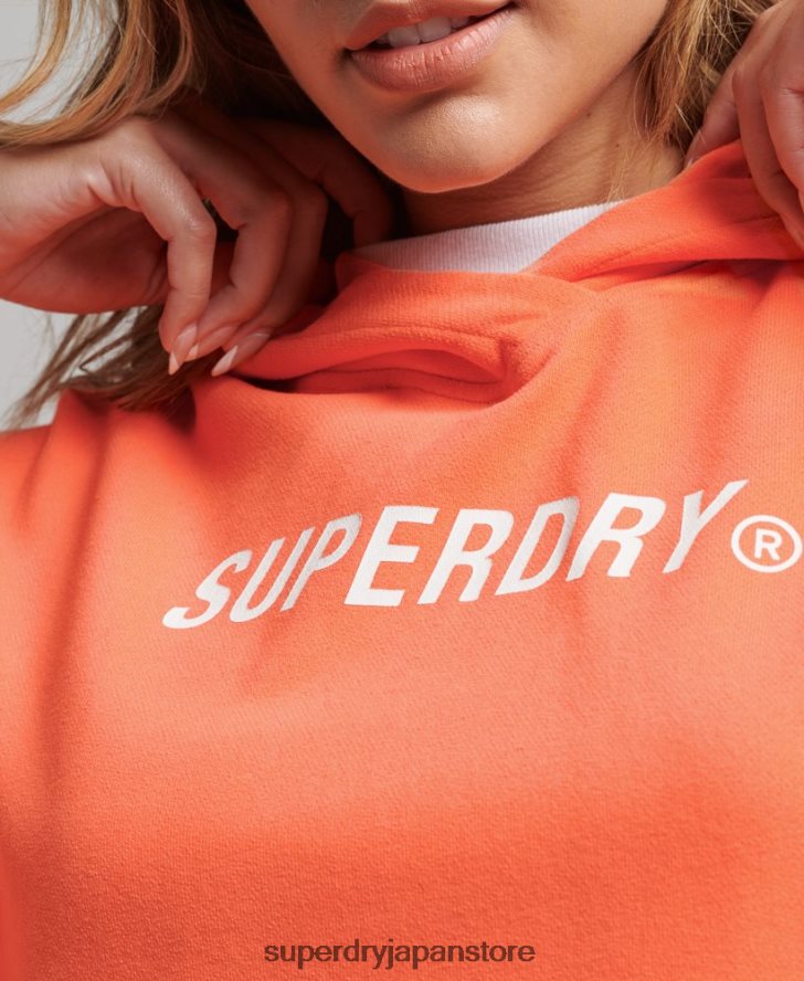 コードコアスポーツクロップボックスパーカー 女性 Superdry 衣類 ピンク 2J62PZ5937