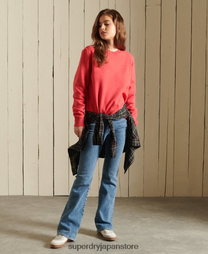 オーガニックコットン ヴィンテージロゴ クルースウェットシャツ 女性 Superdry 衣類 赤 2J62PZ5940