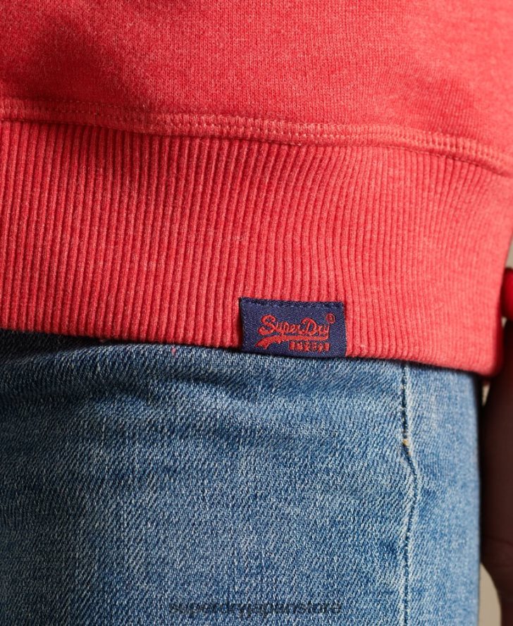 オーガニックコットン ヴィンテージロゴ クルースウェットシャツ 女性 Superdry 衣類 赤 2J62PZ5940