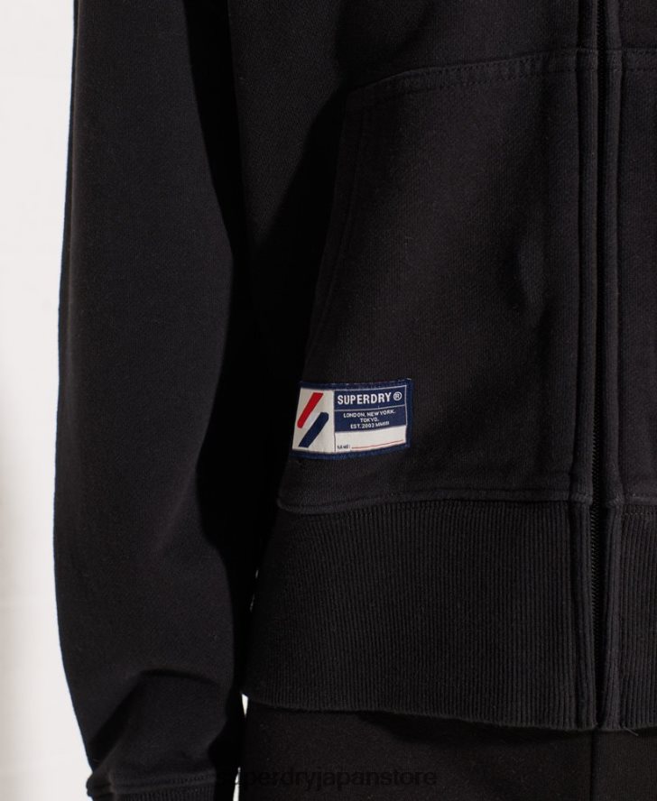 コードエッセンシャルジップパーカー 女性 Superdry 衣類 黒 2J62PZ5944