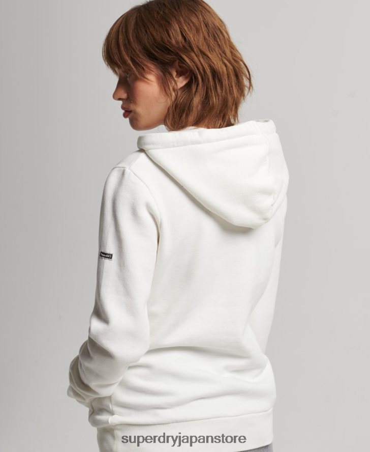 グラフィックロゴ スパークル パーカー 女性 Superdry 衣類 クリーム 2J62PZ5945